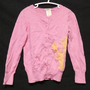 JOE FRESH KIDS | xs 4-5 years | Pink Button Down Cardigan | Orange Lobster | GUC